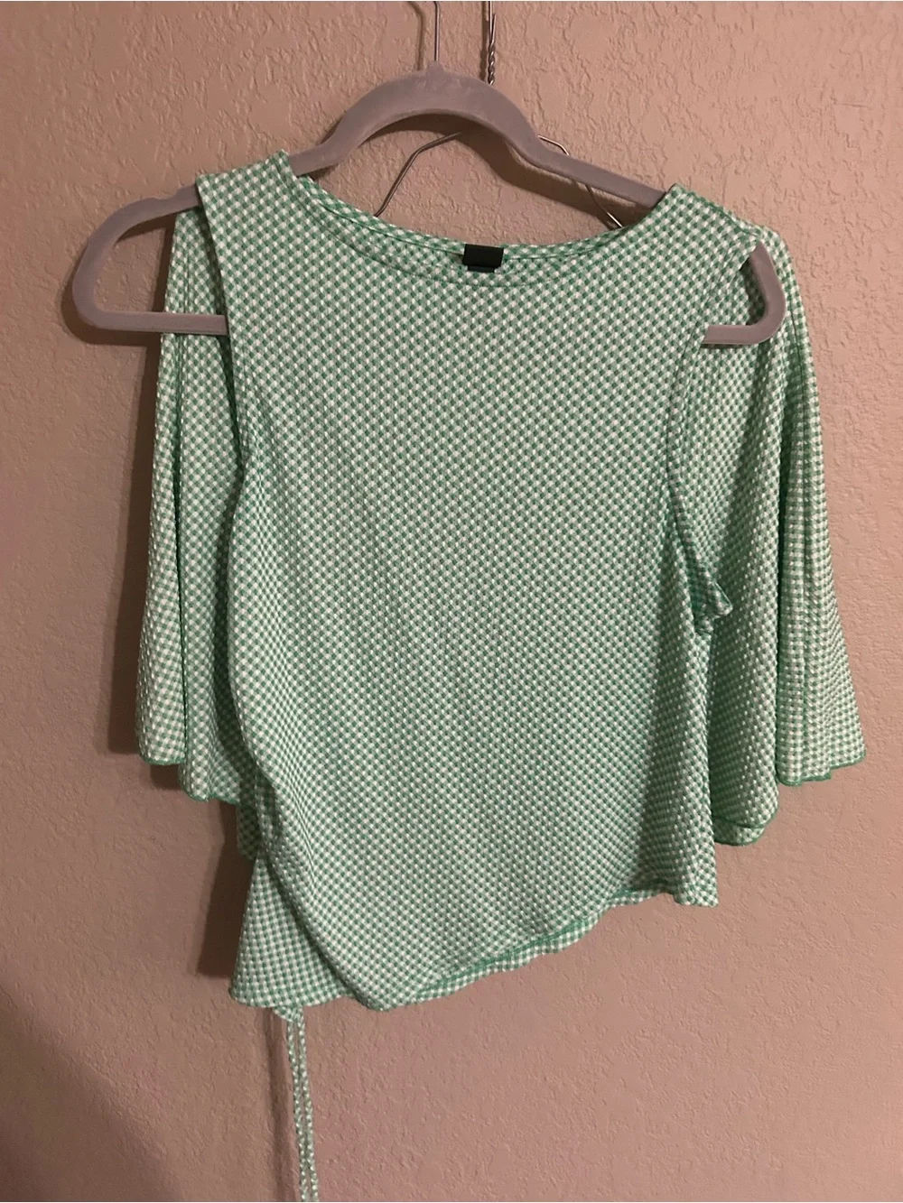 wild fable Green and White Gingham Skirt Set